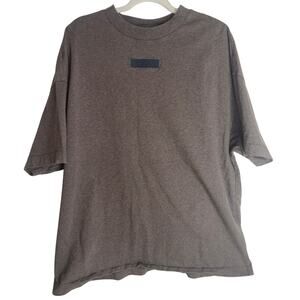 Fear Of God Essentials Brown Heatherwood Short Sleeve T-shirt Size Medium